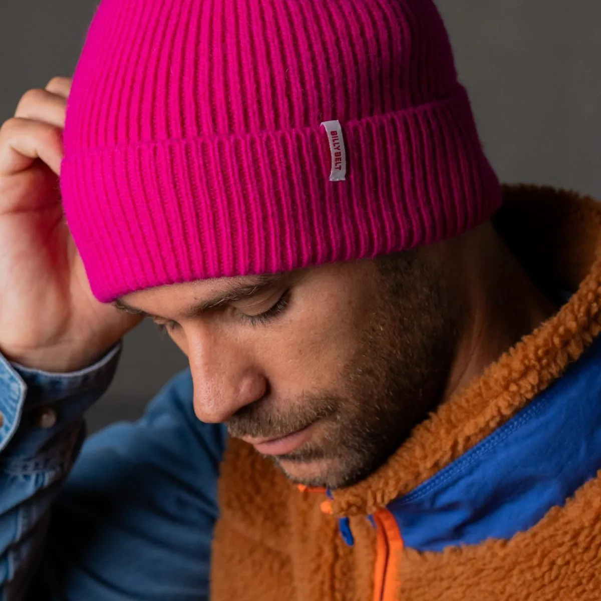 BILLYBELT Bonnet en laine d'agneau Rose> Bonnets