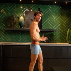 BILLYBELT Boxer en coton biologique Blue stripes> Boxers