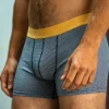 BILLYBELT Boxer en coton biologique Navy stripes> Boxers