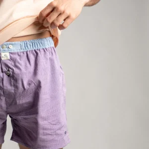 BILLYBELT Caleçon en 100% coton biologique Purple square> Caleçons