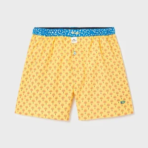 BILLYBELT Caleçon en 100% coton biologique Yellow peacock> Caleçons