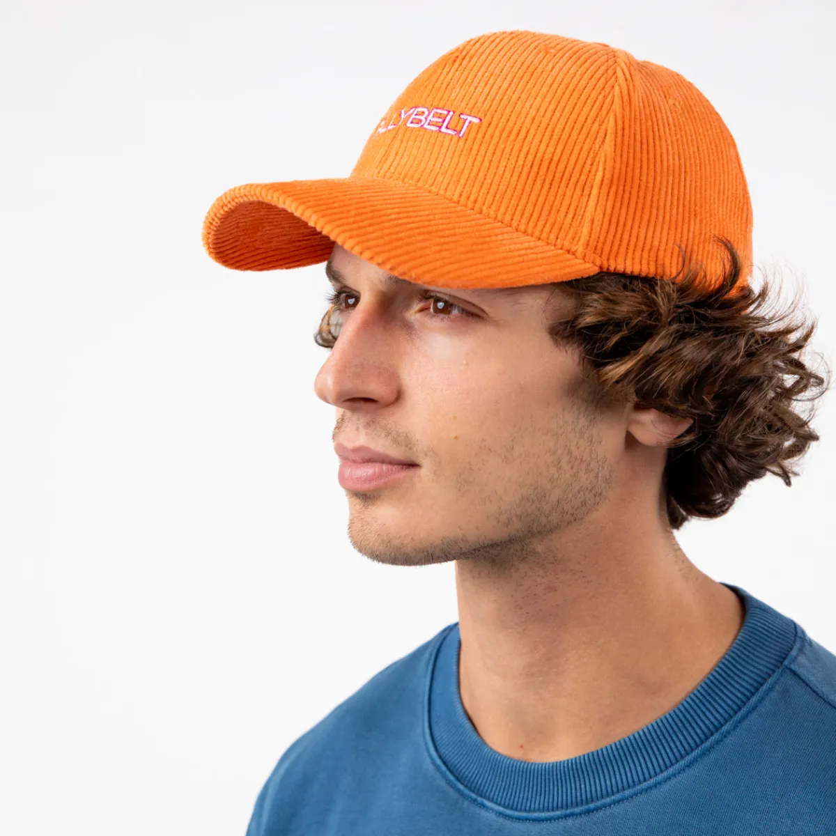 casquette_velours_orange_3.webp BILLYBELT Casquette velours> Casquettes En Velours