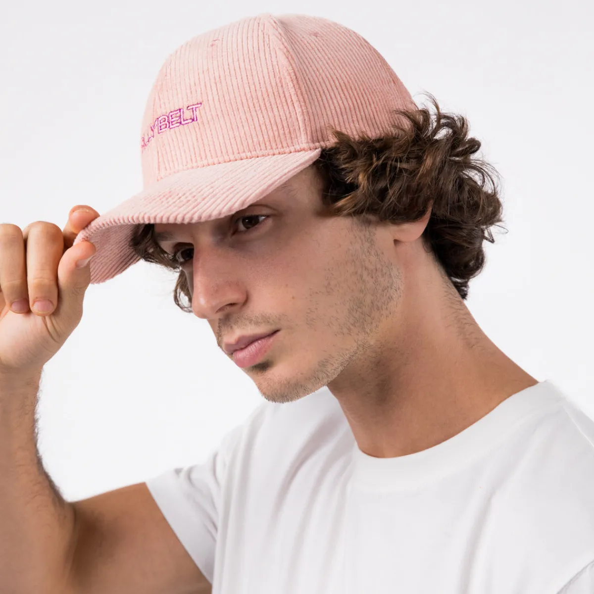 casquette_velours_rose_3.webp BILLYBELT Casquette velours> Casquettes En Velours