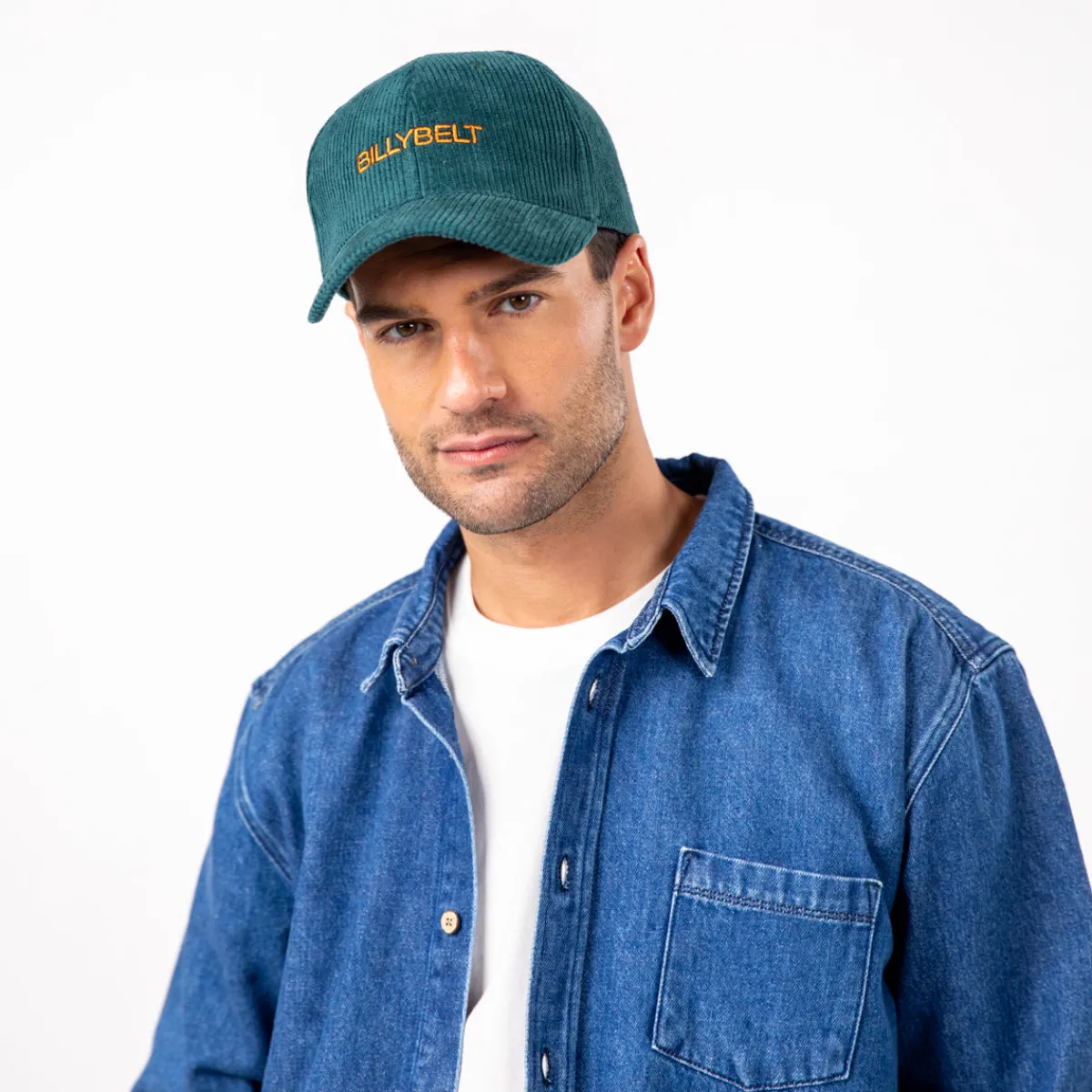 casquette_velours_vert_fonc_4.webp BILLYBELT Casquette velours> Casquettes En Velours