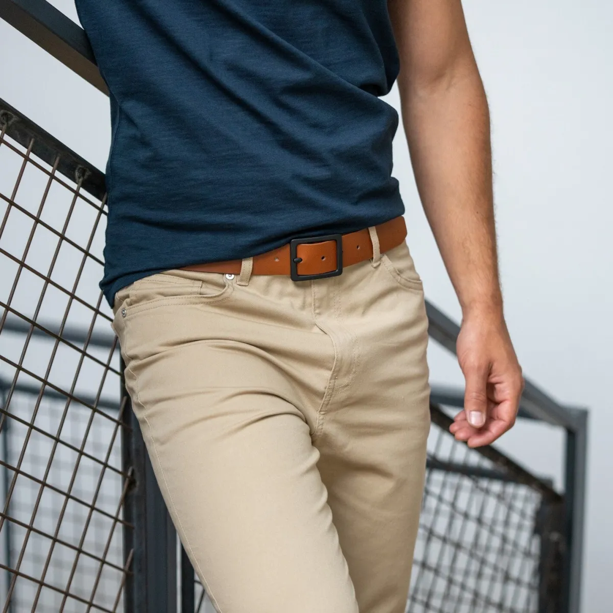 ceinture_en_cuir__effet_lisse__marron_glac_0.webp BILLYBELT Ceinture en cuir - Effet lisse - Marron glacé>Homme Ceintures En Cuir Homme