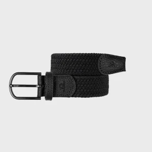BILLYBELT Ceinture tressée élastique All black>Homme Ceintures Tressées Unies