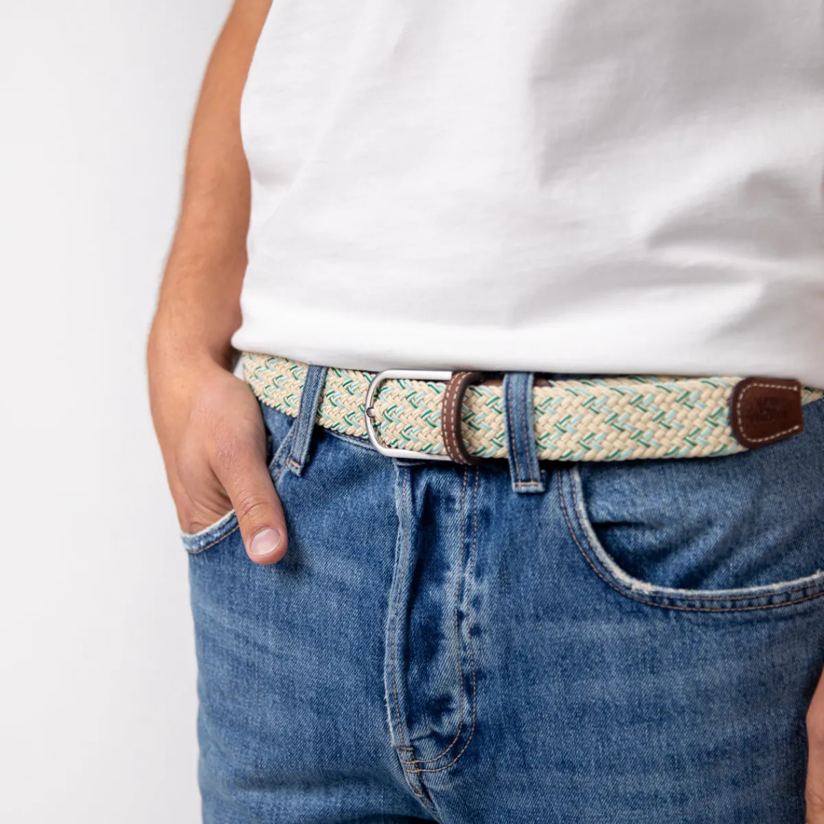 ceinture_tresse_lastique_ambleteuse_3.webp BILLYBELT Ceinture tressée élastique Ambleteuse>Homme Ceintures Tressées Multicolores