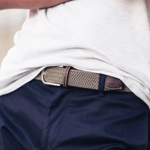 BILLYBELT Ceinture tressée élastique Beige taupe>Homme Ceintures Tressées Unies