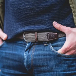 BILLYBELT Ceinture tressée élastique Beige taupe>Homme Ceintures Tressées Unies