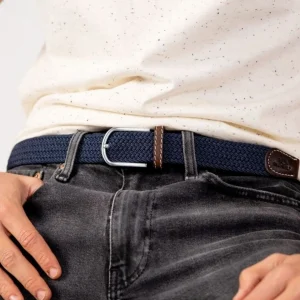 BILLYBELT Ceinture tressée élastique Bleu ardoise>Homme Ceintures Tressées Unies