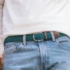 BILLYBELT Ceinture tressée élastique Bleu caraïbes>Homme Ceintures Tressées Unies