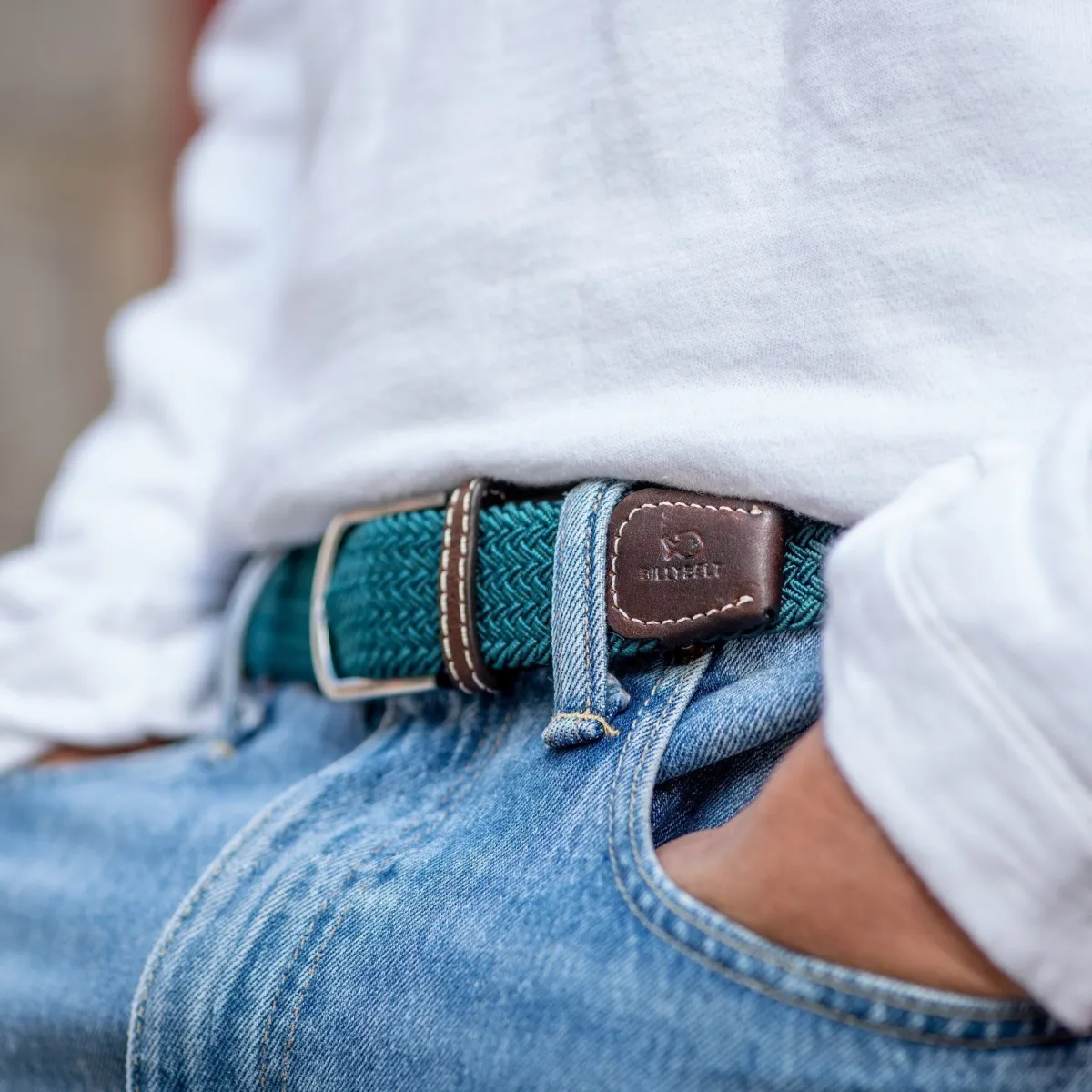 ceinture_tresse_lastique_bleu_carabes_2.webp BILLYBELT Ceinture tressée élastique Bleu caraïbes>Homme Ceintures Tressées Unies