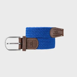 BILLYBELT Ceinture tressée élastique Bleu grec>Homme Ceintures Tressées Unies