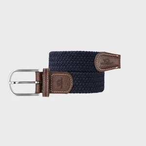BILLYBELT Ceinture tressée élastique Bleu marine>Homme Ceintures Tressées Unies