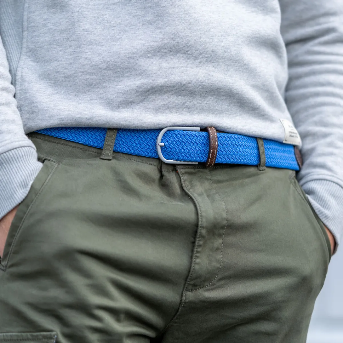 ceinture_tresse_lastique_bleuet_0.webp BILLYBELT Ceinture tressée élastique Bleuet>Homme Ceintures Tressées Unies