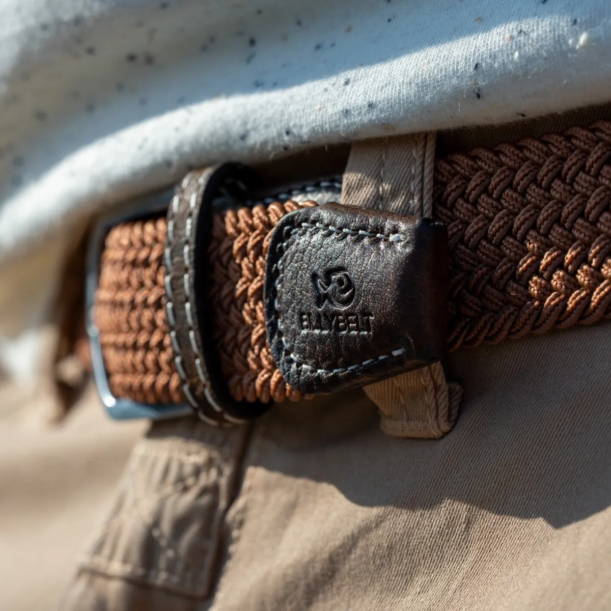 ceinture_tresse_lastique_caramel_0.webp BILLYBELT Ceinture tressée élastique Caramel>Homme Ceintures Tressées Unies