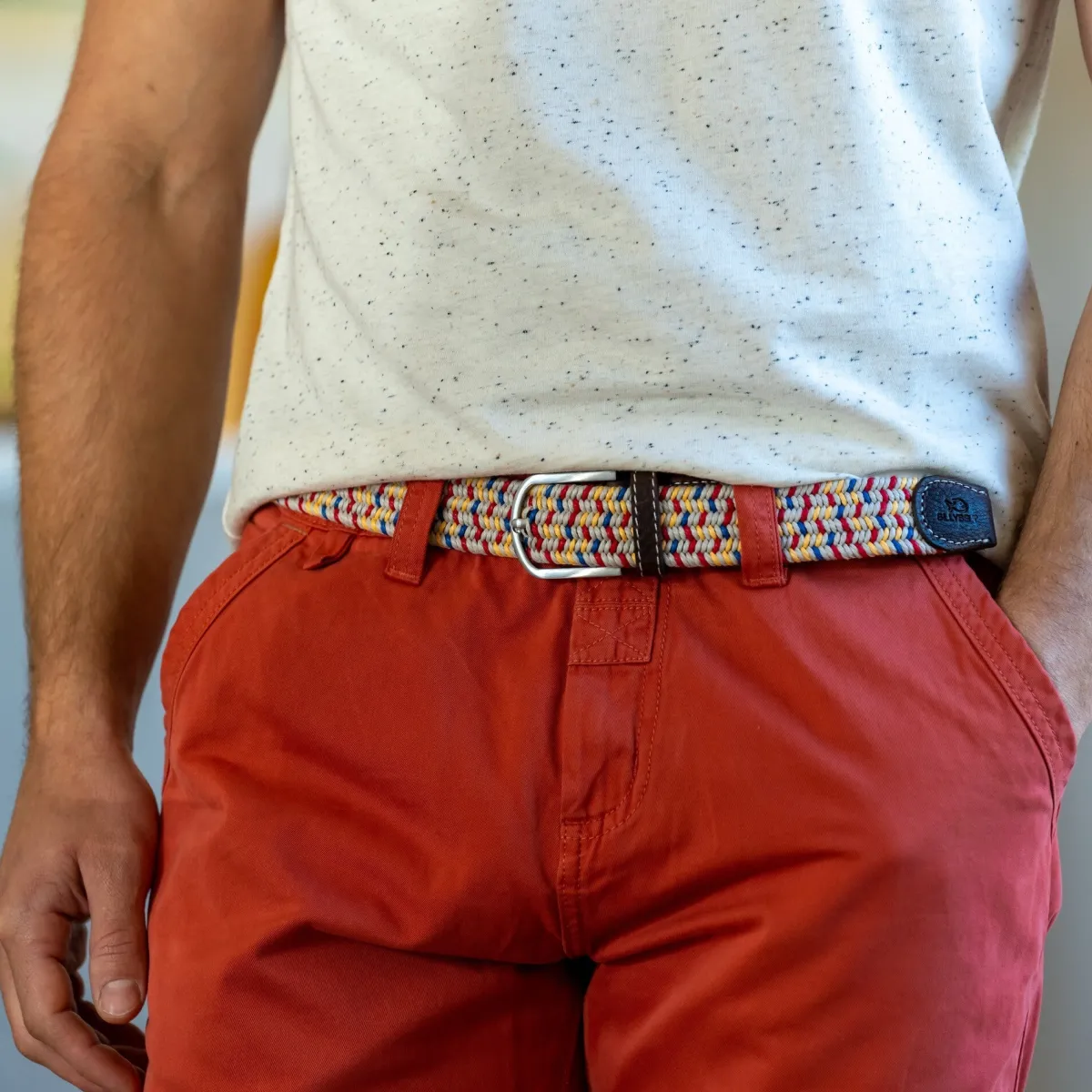 ceinture_tresse_lastique_coton_cir__bass_0.webp BILLYBELT Ceinture tressée élastique Coton ciré - Bass>Homme Ceintures En Coton Ciré | Ceintures Tressées Multicolores