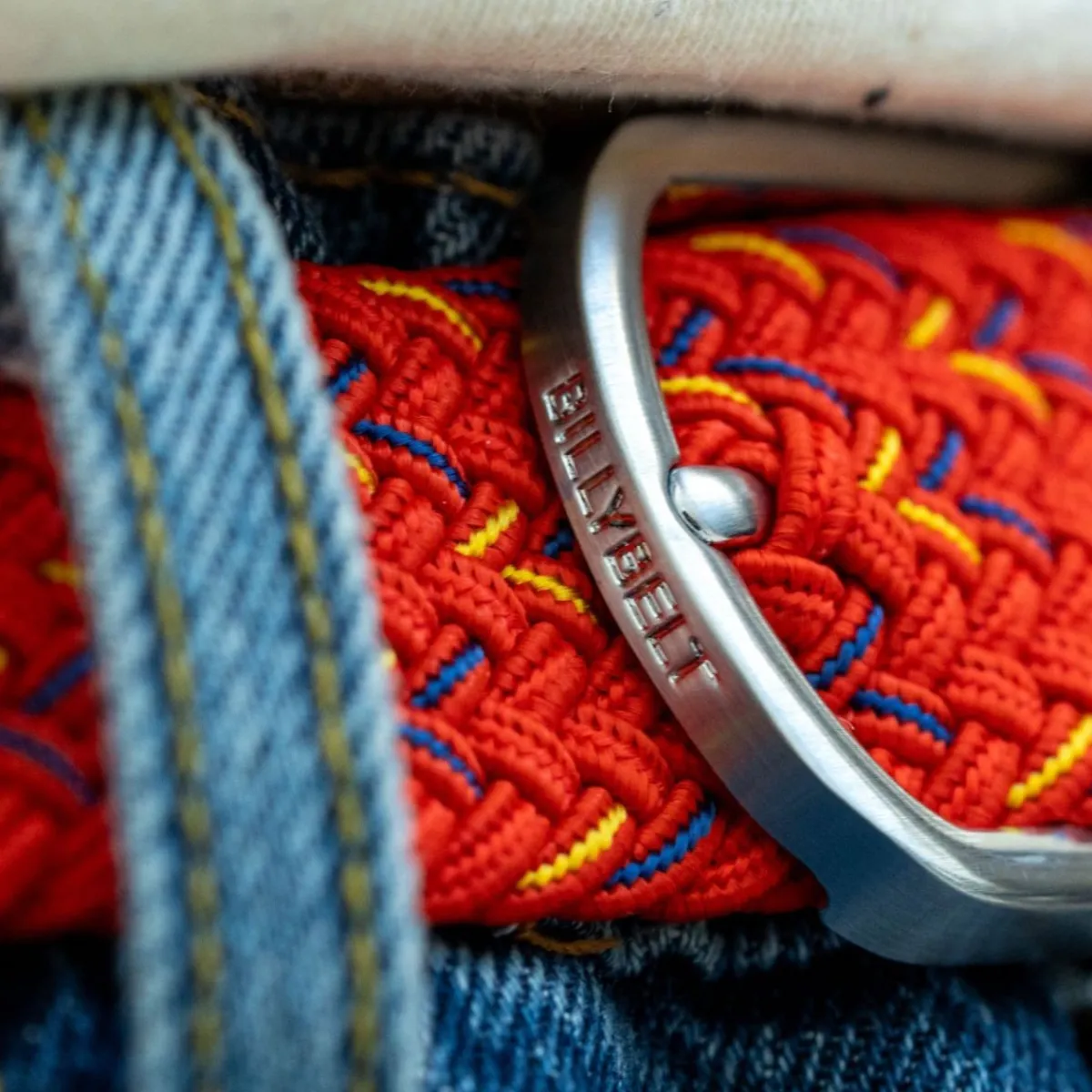 ceinture_tresse_lastique_fuego_2.webp BILLYBELT Ceinture tressée élastique Fuego>Homme Ceintures Tressées Multicolores