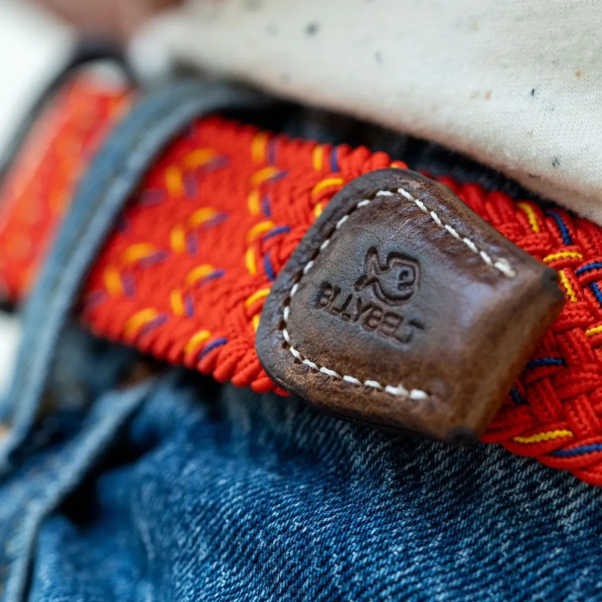 ceinture_tresse_lastique_fuego_3.webp BILLYBELT Ceinture tressée élastique Fuego>Homme Ceintures Tressées Multicolores