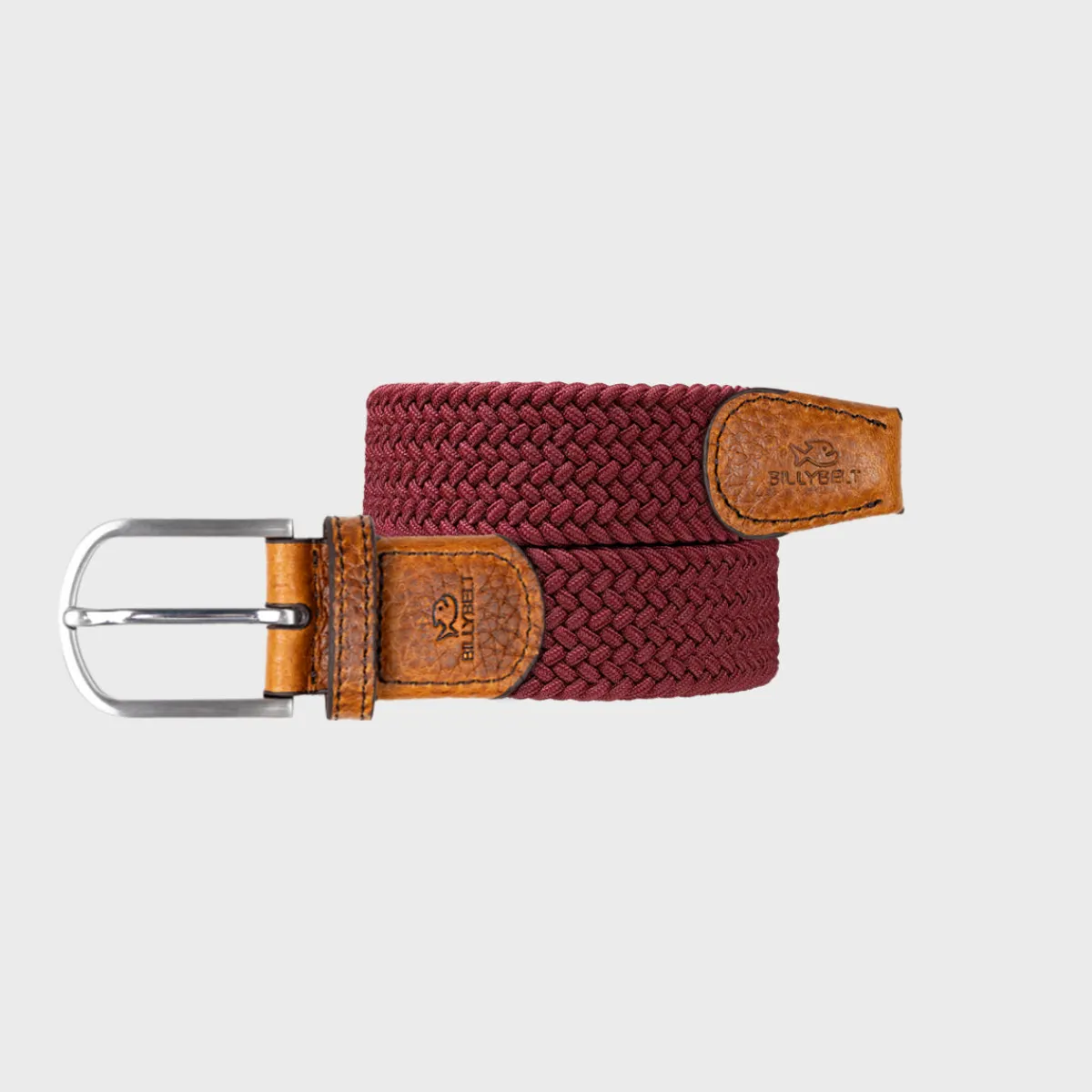 ceinture_tresse_lastique_grenat_1.webp BILLYBELT Ceinture tressée élastique Grenat>Homme Ceintures Tressées Unies