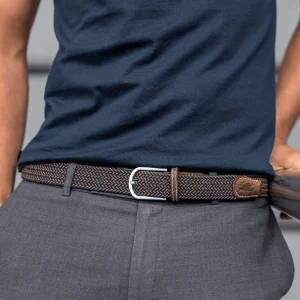 BILLYBELT Ceinture tressée élastique Havane>Homme Ceintures Tressées Multicolores