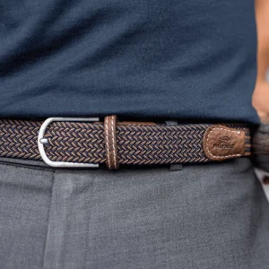 BILLYBELT Ceinture tressée élastique Havane>Homme Ceintures Tressées Multicolores