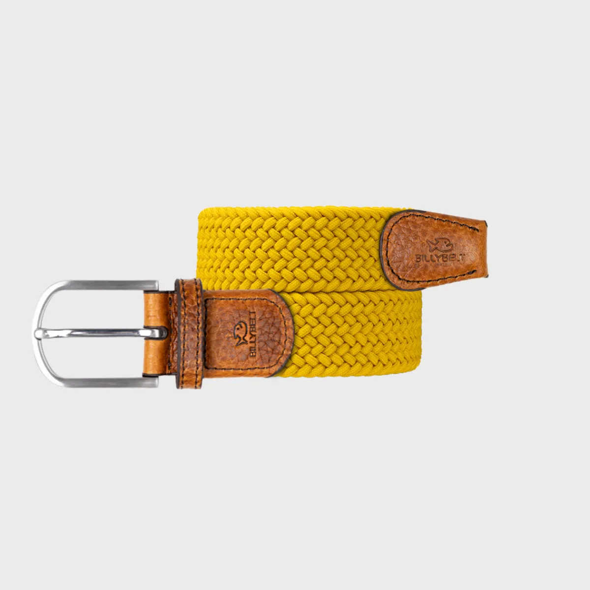 ceinture_tresse_lastique_jaune_imprial_1.webp BILLYBELT Ceinture tressée élastique Jaune impérial>Homme Ceintures Tressées Unies
