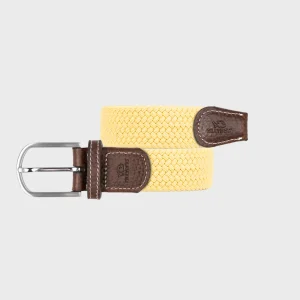 BILLYBELT Ceinture tressée élastique Jaune topaze>Homme Ceintures Tressées Unies