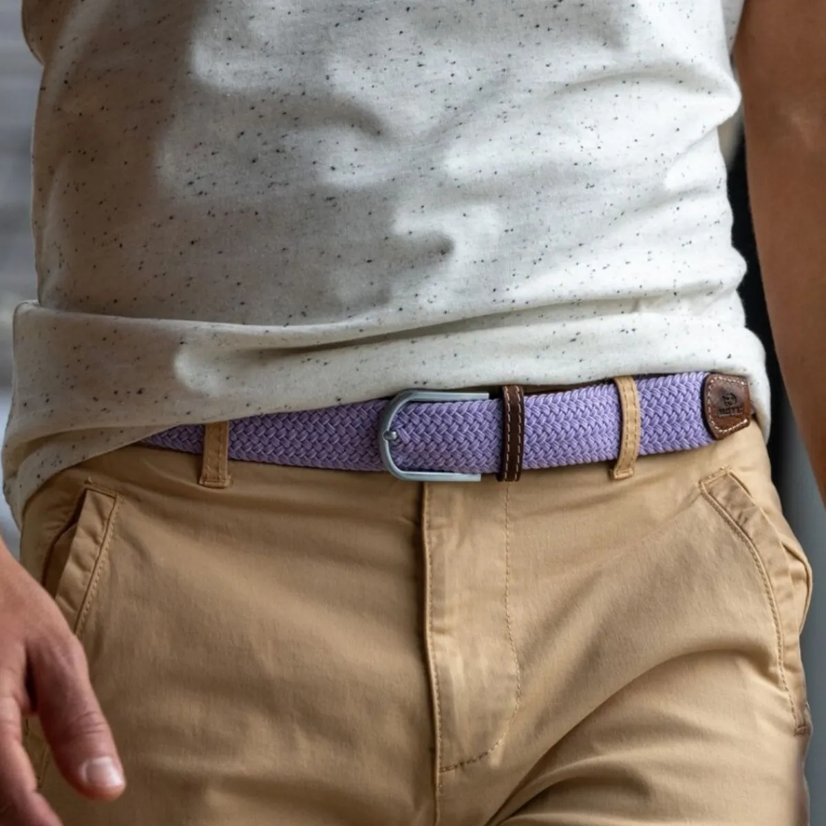 ceinture_tresse_lastique_lavande_0.webp BILLYBELT Ceinture tressée élastique Lavande>Homme Ceintures Tressées Unies