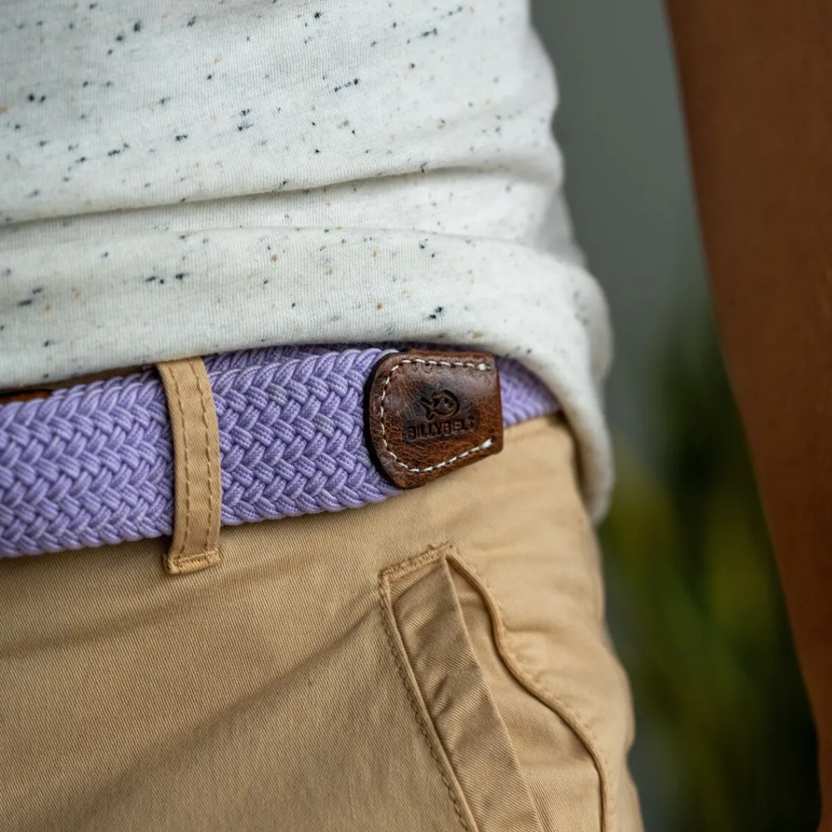 ceinture_tresse_lastique_lavande_4.webp BILLYBELT Ceinture tressée élastique Lavande>Homme Ceintures Tressées Unies