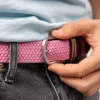 BILLYBELT Ceinture tressée élastique Misty rose>Homme Ceintures Tressées Unies