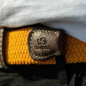 BILLYBELT Ceinture tressée élastique Orange tropical>Homme Ceintures Tressées Unies