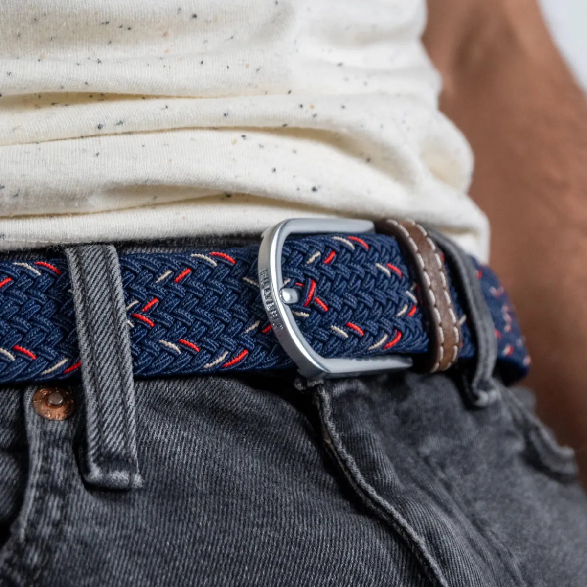 ceinture_tresse_lastique_oxford_0.webp BILLYBELT Ceinture tressée élastique Oxford>Homme Ceintures Tressées Multicolores