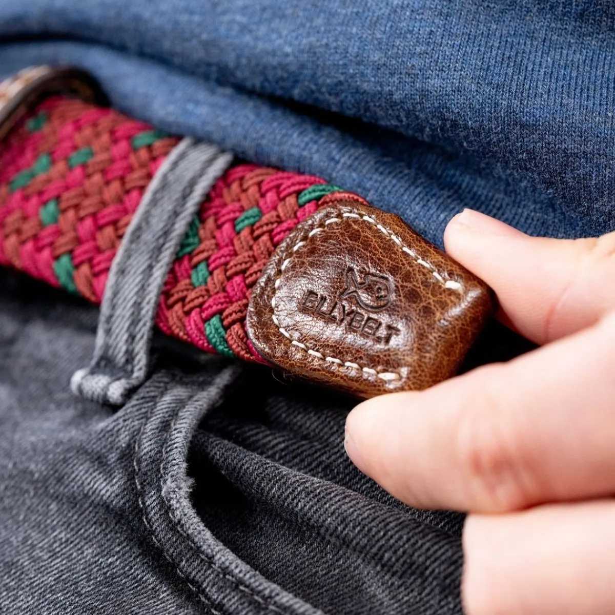 ceinture_tresse_lastique_pkin_2.webp BILLYBELT Ceinture tressée élastique Pékin>Homme Ceintures Tressées Multicolores