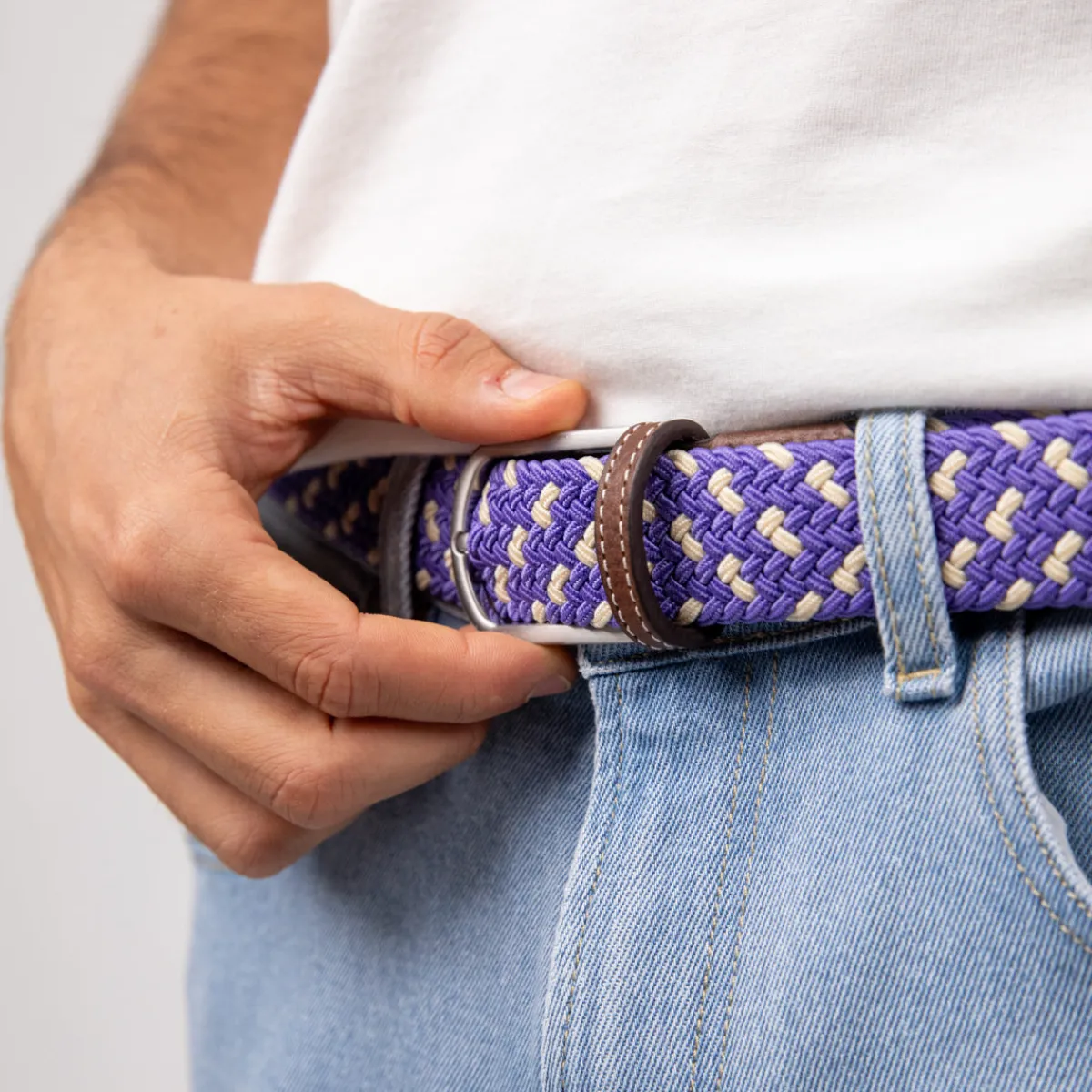 ceinture_tresse_lastique_provence_0.webp BILLYBELT Ceinture tressée élastique Provence>Homme Ceintures Tressées Multicolores