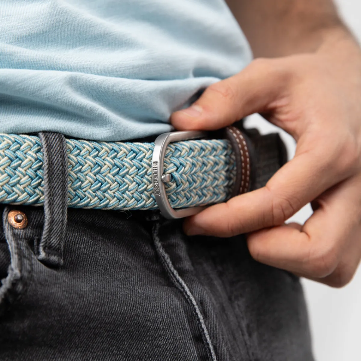 ceinture_tresse_lastique_rhodes_2.webp BILLYBELT Ceinture tressée élastique Rhodes>Homme Ceintures Tressées Multicolores