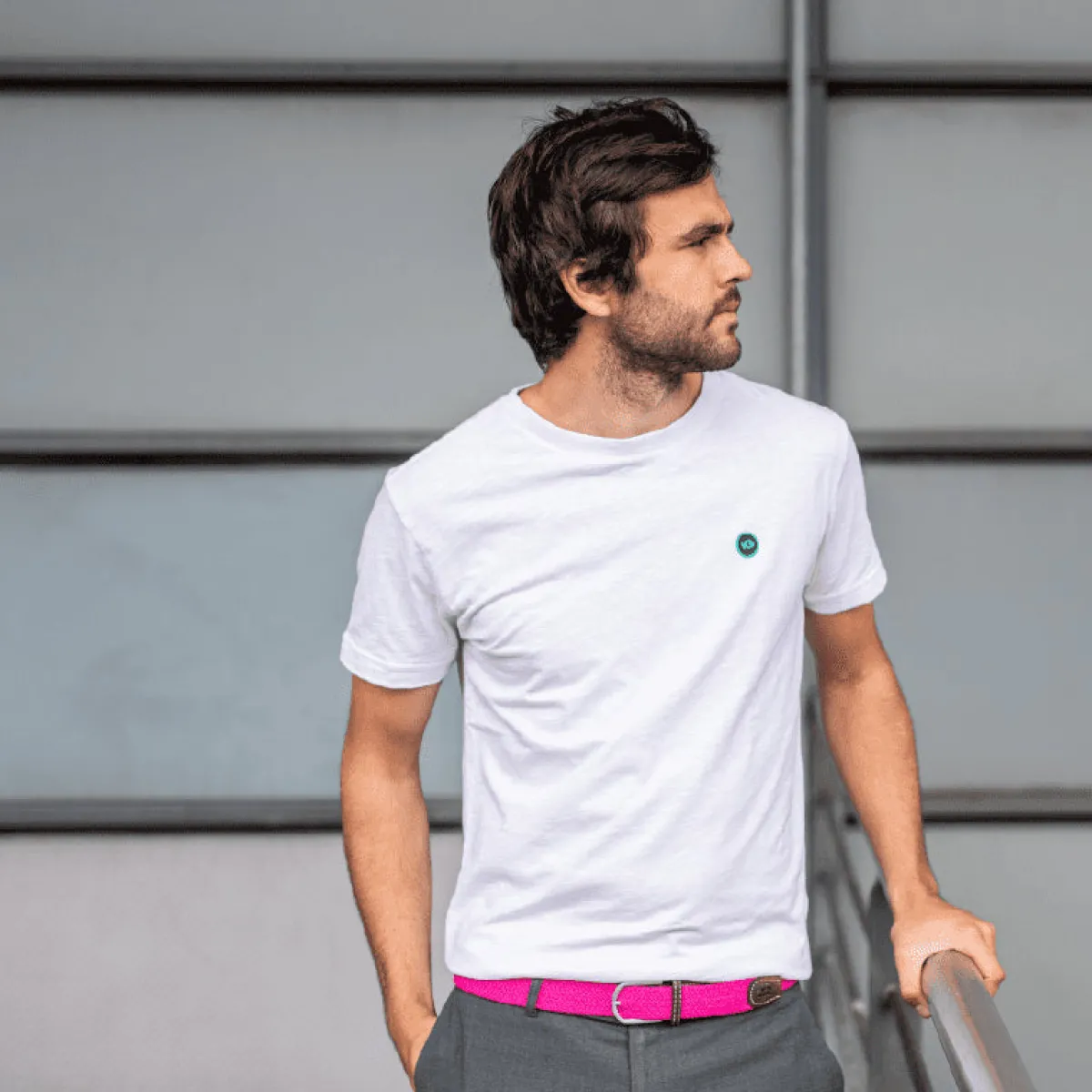 ceinture_tresse_lastique_rose_fuchsia_3.webp BILLYBELT Ceinture tressée élastique Rose fuchsia>Homme Ceintures Tressées Unies