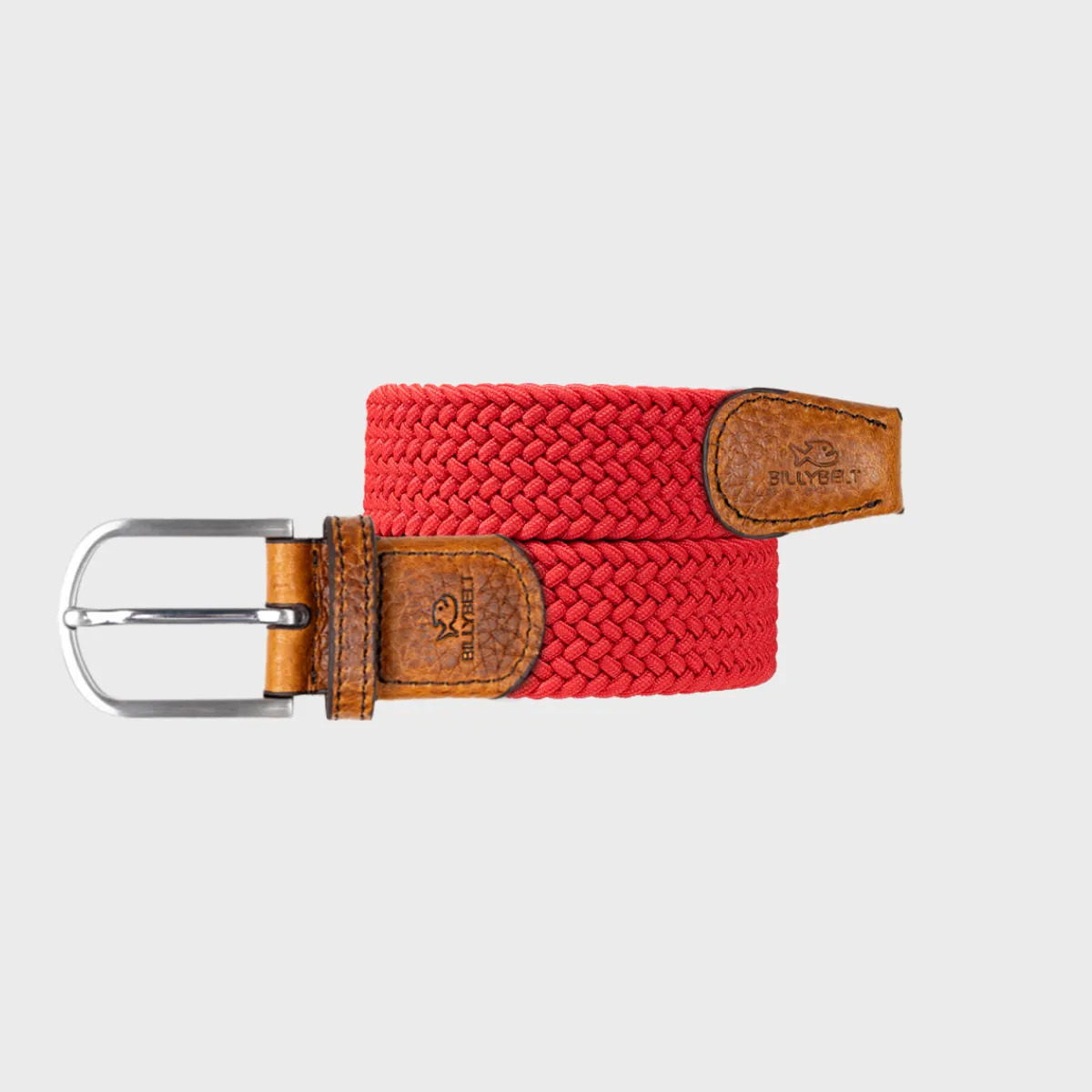 ceinture_tresse_lastique_rouge_cardinal_1.webp BILLYBELT Ceinture tressée élastique Rouge cardinal>Homme Ceintures Tressées Unies