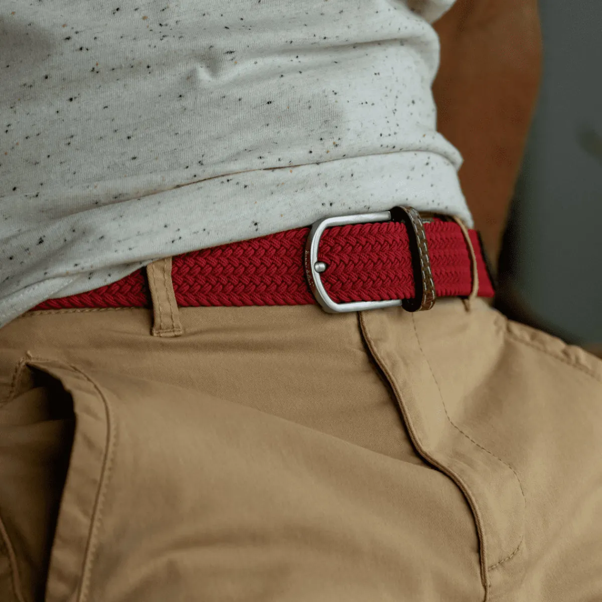 ceinture_tresse_lastique_rouge_carmin_0.webp BILLYBELT Ceinture tressée élastique Rouge carmin>Homme Ceintures Tressées Unies