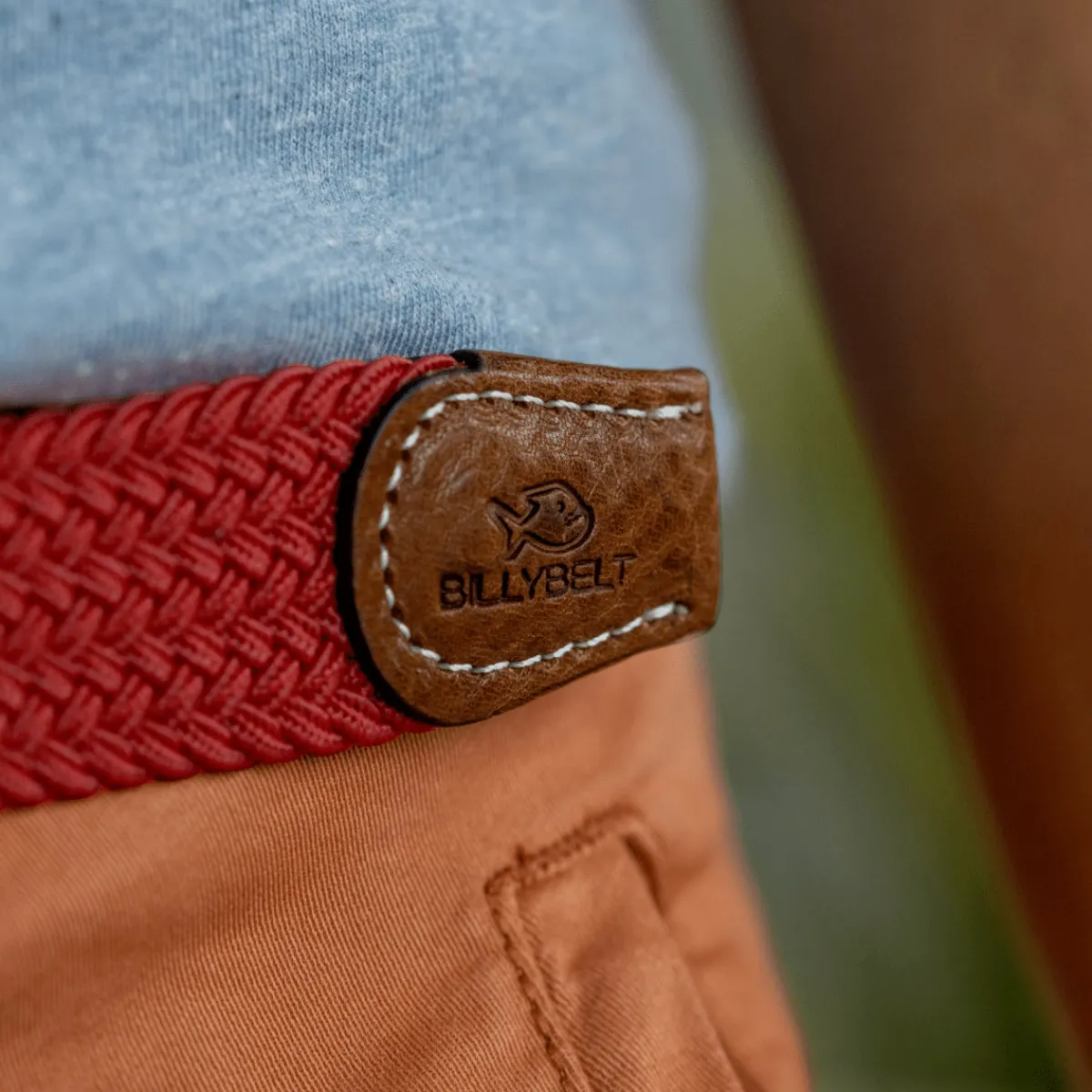 ceinture_tresse_lastique_rouge_oriental_3.webp BILLYBELT Ceinture tressée élastique Rouge oriental>Homme Ceintures Tressées Unies