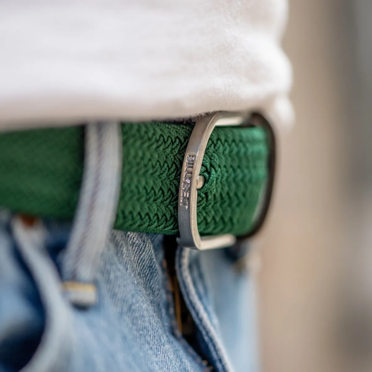 ceinture_tresse_lastique_vert_imprial_0.webp BILLYBELT Ceinture tressée élastique Vert impérial>Homme Ceintures Tressées Unies