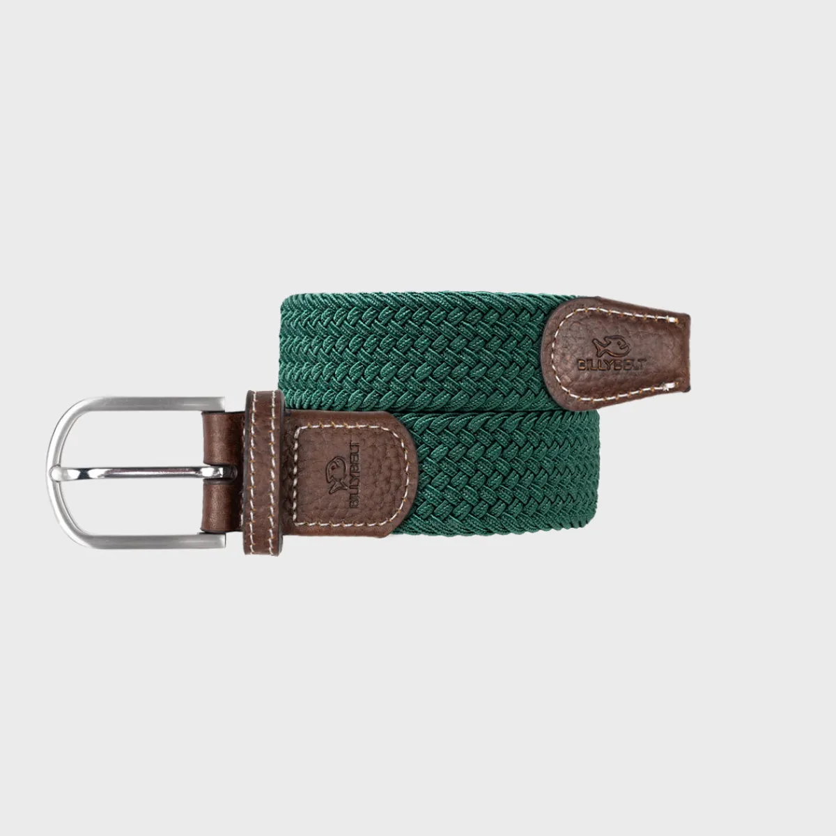 ceinture_tresse_lastique_vert_imprial_1.webp BILLYBELT Ceinture tressée élastique Vert impérial>Homme Ceintures Tressées Unies