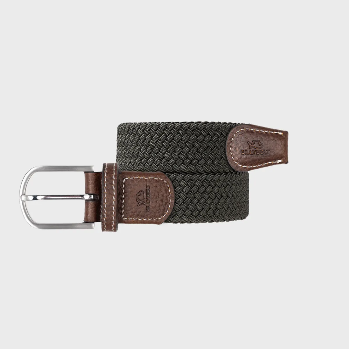 ceinture_tresse_lastique_vert_kaki_1.webp BILLYBELT Ceinture tressée élastique Vert kaki>Homme Ceintures Tressées Unies