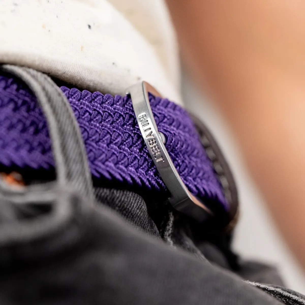 ceinture_tresse_lastique_violet_astral_2.webp BILLYBELT Ceinture tressée élastique Violet astral>Homme Ceintures Tressées Unies