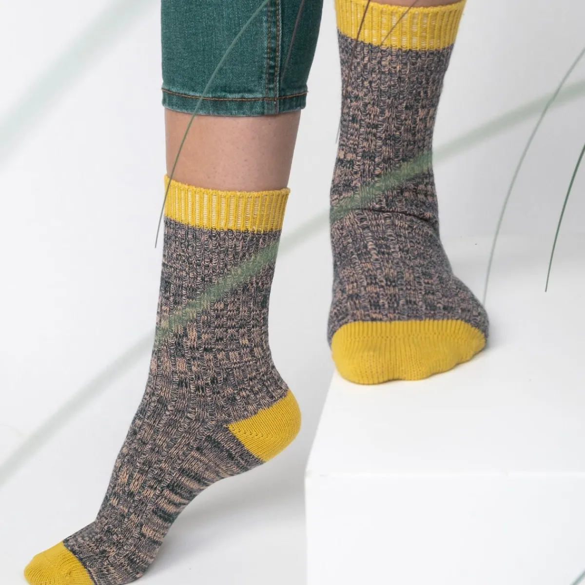 chaussettes_en_coton_pais_club__camel_et_orange_0.webp BILLYBELT Chaussettes en coton épais Club ->Femme Chaussettes Chaudes