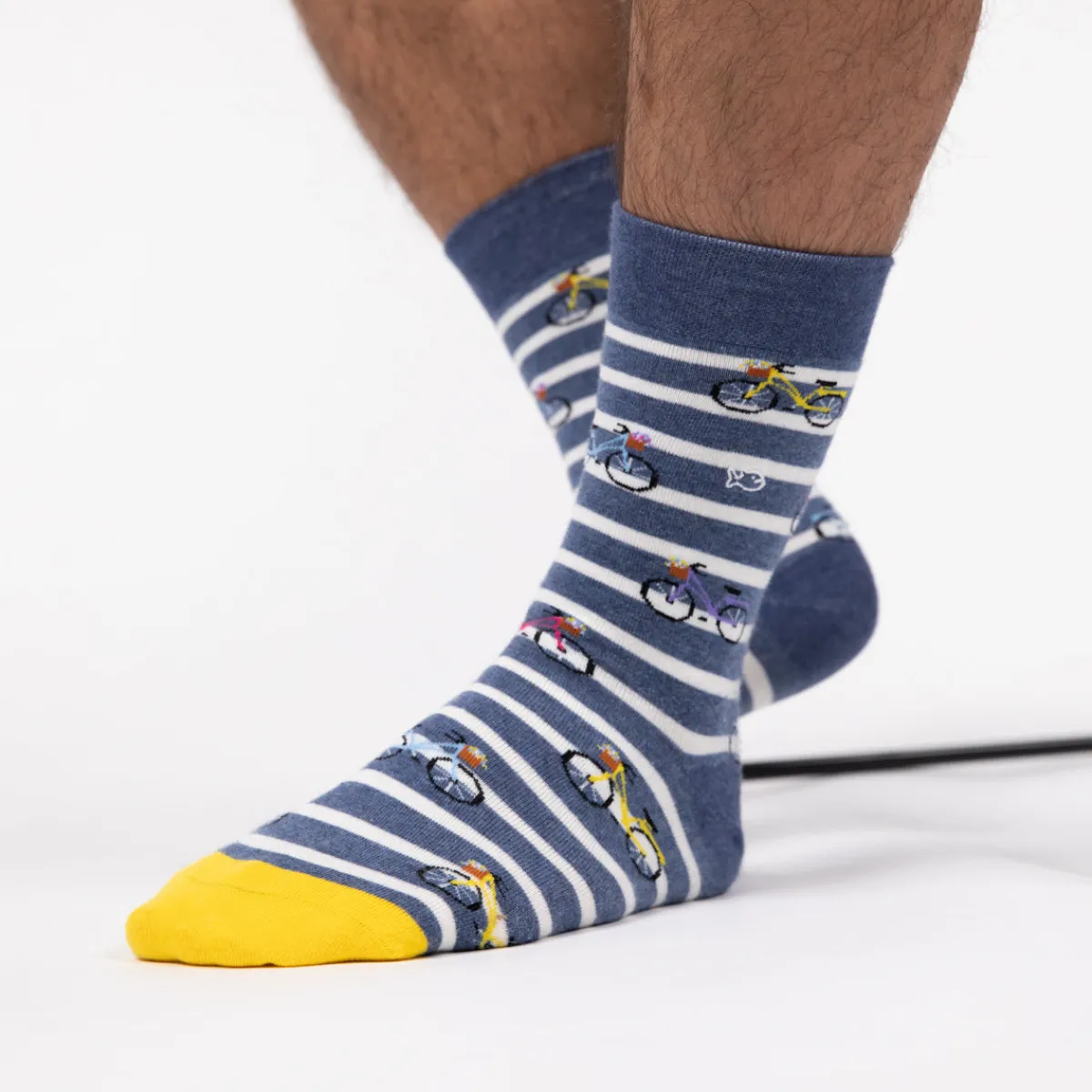 chaussettes_en_coton_peign_a_motifs__vlo_2.webp BILLYBELT Chaussettes en coton peigné A motifs - Vélo>Homme Chaussettes Fantaisie