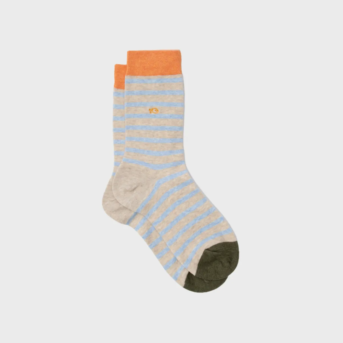chaussettes_en_coton_peign_a_rayures_larges__beige_chin_ray_bleu_1.webp BILLYBELT Chaussettes en coton peigné A rayures larges - Beige chiné, rayé bleu>Homme Chaussettes Fantaisie