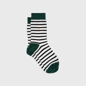 BILLYBELT Chaussettes en coton peigné A rayures larges - Blanc, rayé noir>Homme Chaussettes Fantaisie