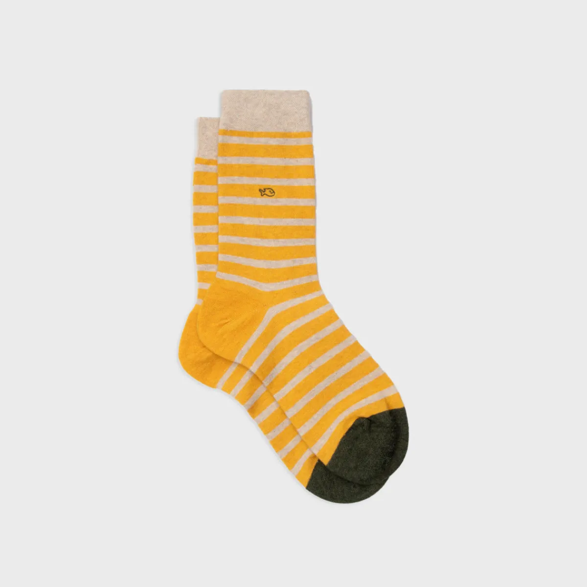 chaussettes_en_coton_peign_a_rayures_larges__safran_ray_beige_1.webp BILLYBELT Chaussettes en coton peigné A rayures larges - Safran, rayé beige>Homme Chaussettes Fantaisie
