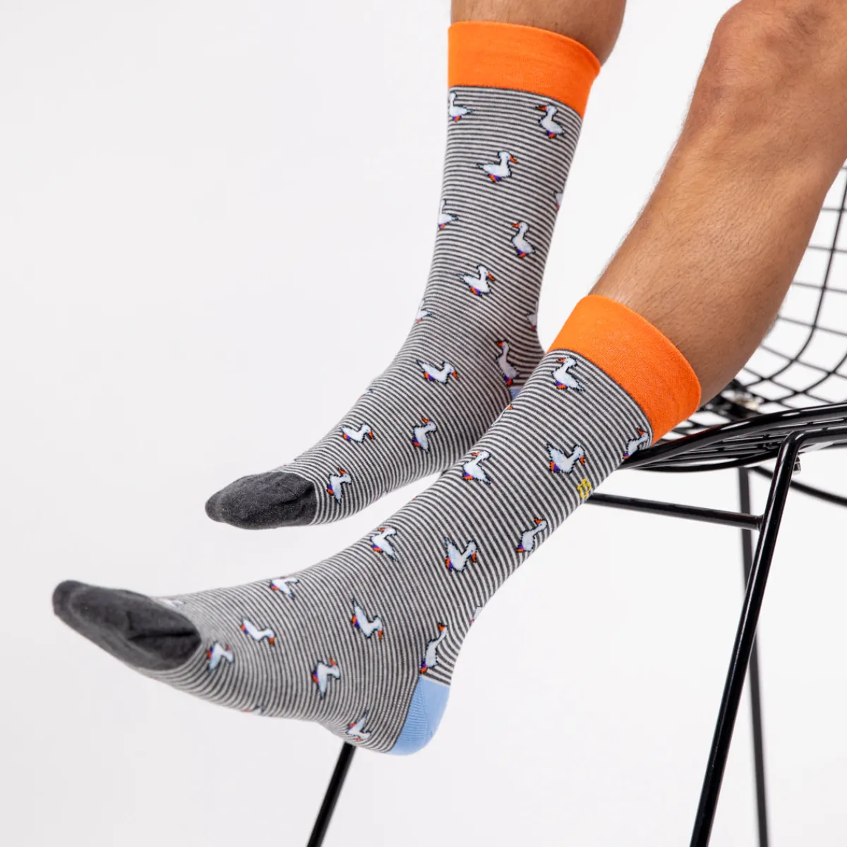 chaussettes_en_coton_peign_animaux__oie_4.webp BILLYBELT Chaussettes en coton peigné Animaux ->Homme Chaussettes Fantaisie